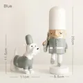 Blue British soldier nutcracker figurine set with matching uniformed dog home decor - Soldier and Dog-Blue