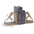 Fermalibri in bronzo con silhouette umane creative e design dinamico in movimento - Stile 180625 / Oro Vintage (Alto)