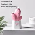 Pink Nordic artificial cactus decor with Smile You base, 22cm height home ornament - Large Cactus / Pink