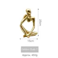 Golden resin thinker sculpture for home decor, modern abstract art statue, 25cm height - Gold Thinker Figurine Style C (HBSK9509)