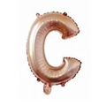 Rose gold letter C aluminum foil balloon for elegant wedding and party decorations - Rose Gold C