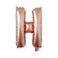 Shinny rose gold foil balloon in the shape of letter H for wedding decoration - Rose Gold H
