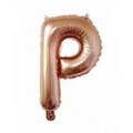 16-inch metallic rose gold letter P foil balloon for wedding party decoration - Rose Gold P