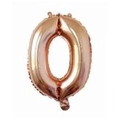 16-inch rose gold number 0 foil balloon for wedding and party decoration - Rose Gold O