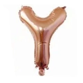 Rose gold letter Y aluminum foil balloon for elegant wedding and party decorations - Rose Gold Y