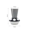 Modern black and white geometric ceramic vase with dimensions 21x14cm and pop art design - 21x9.5x14cm / Black White Polka Dot Funnel Vase WX250