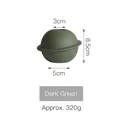 Dark green matte ceramic planet vase with 8.5cm height and minimalist Nordic design - 5x8.5cm / Dark Green