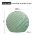 Nordic leaf-shaped ceramic vase in emerald green, large size 33.5x31cm decorative piece - Large / Emerald Green