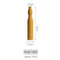 Modern minimalist ginger yellow matte ceramic flower vase with a slender neck design - 5.5x32cm / Ginger Yellow