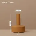 Minimalist Nordic ceramic vase in Mustard Yellow with a matte finish, height 13cm - 10x13cm / Mustard Yellow
