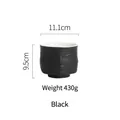 Vaso viso in ceramica nera moderna con interno bianco decorazione nordica minimalista - Barattolo Decorativo Creativo con Rilievo Facciale / Nero