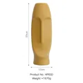 Modern Morandi yellow face ceramic vase with matte finish 37cm height home decor - Size XXL - Yellow Face