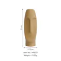 Morandi ceramic face vase in matte ochre finish for minimalist home decoration - Size XL - Milk Coffee Face