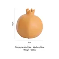 Modern matte yellow pomegranate ceramic flower vase for home tabletop decor, medium size - Medium - Ginger Yellow