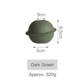 Jarrón de cerámica verde oscuro Morandi con diseño de planeta nórdico minimalista - Verde Oscuro - Estilo Planeta CSML030