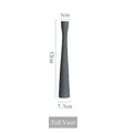 Vaso minimalista alto grigio scuro opaco in ceramica con dimensioni di 52 cm indicate - Vaso spazzolato alto / Altezza 52cm / Grigio scuro