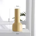 Jarrón minimalista de cerámica amarillo mate para flores, altura 20cm, estilo nórdico - Estilo Alto Amarillo