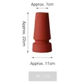 Moderne mat donkerrode keramische geometrische boomvaas van 22cm hoog en 11cm breed - Baksteenrood-TK112