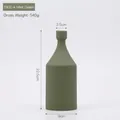 Minimalist matte mint green ceramic vase with narrow neck for home decor 22.5cm - 9x22.5cm / Mint Green