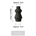 Moderne zwarte mat-keramische geometrische vaas in boomvorm met afmetingen H20cm D7cm - Donkergroen-TK022