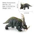 Modelo de juguete dinosaurio Torosaurus gris-verde realista de 15,3 x 5,5 x 8,7 cm - Torosaurio