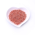 Polished rose gold round metal spacer beads for DIY jewelry making in heart dish - Rose Gold