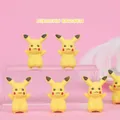 3D Pikachu erasers set with cartoon design displayed on a pink decorative background - Cute Character Eraser