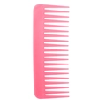 Pink wide-tooth plastic hair comb for detangling wet and curly hair styling - Pink