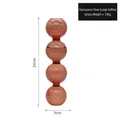 Bruine glazen bubbelvaas met vier bollen verticaal ontwerp voor hydroponie hoogte 24cm - Groot (4 Ballen) / Amber