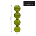 Groene glazen bubbelvaas voor hydroponie met afmetingen voor de 24 cm producthoogte - Groot (4 Ballen) / Groen