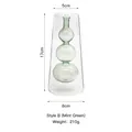 Vaso in vetro nordico a doppio strato con sfera interna verde menta e cono esterno - Stile B (Verde Menta)