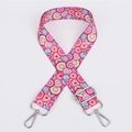 Ethnic style pink and blue mandala pattern wide adjustable guitar strap for handbags - Pattern 94 (Silver Hook)