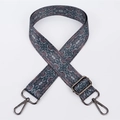 Adjustable crossbody bag strap featuring a bold red and grey snakeskin pattern - Pattern 92 (Gunmetal Hook)