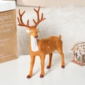 Realistic brown reindeer figurine with white spots for Christmas home decor - New Medium Pair Deer 35cm High