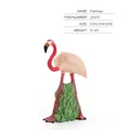 Statuina realistica di fenicottero rosa con piumaggio sfumato e base in erba verde - Fenicottero 473 (31.5g)
