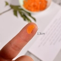 Miniatur 1,3cm Orangenscheibe Harzanhänger mit realistischer Textur für DIY Handwerk Deko - 1.3cm Kleine Orangenspalte 100 Stück/Beutel / Orange