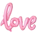 Rosafarbener LOVE Aluminiumfolienballon für Valentinstag und Hochzeitsdekorationen - Rosa