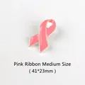 Rosa Schleife Brustkrebs-Bewusstsein Anstecknadel in Größe Medium, 41mm x 23mm - Neu Mittel (41x23mm)