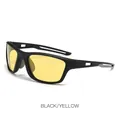 Gafas de sol polarizadas para ciclismo con montura negra y lentes amarillas - Montura Negra Lentes Amarillas