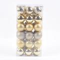 Set da 36 palline di Natale dorate 4cm con finiture glitter e opache per l'albero - Oro