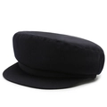Gorra militar clásica de copa plana azul marino para hombres mayores en sarga de algodón - Talla única / Azul marino