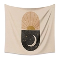 Bohemian sun and moon tapestry with celestial stars on high-quality woven fabric - 73X95CM Brushed Style / Mld (47)-Sun Moon Eye
