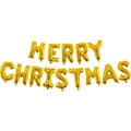Golden MERRY CHRISTMAS aluminum foil letter balloon set for festive party decoration - Gold Merry Christmas Letters