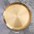 Nordic vintage circular gold tray in 34cm size with a brushed metal finish for jewelry - Storage Disc - 34cm