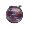 Bolso de baloncesto con grafiti, arte callejero colorido y herrajes dorados - Grafiti Negro Multicolor D