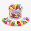 Kinder Haarclip-Set mit Obst und Gemüse Designs wie Erdbeere und Karotte im Glas - Obst & Gemüse Stil 26 Stück Boxed