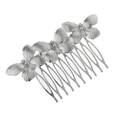 Pettine per capelli con farfalle d'argento retrò con tre farfalle in lega per donna - Argento