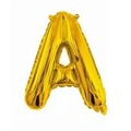 16-inch metallic gold letter A foil balloon for wedding party decoration - Bright Gold A