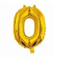 Golden number 0 aluminum foil balloon with metallic finish for wedding party decoration - Bright Gold O