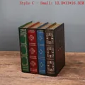 Europäische Vintage Holz-Simulationsbuch-Schmuckschatulle in Stil C Kleinformat - Vintage Aufbewahrungsbox - Klein Typ C